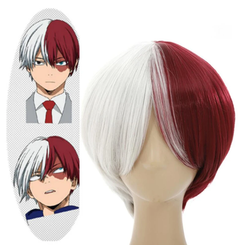 High Quality My Hero Boku Academy in Hero Shoto Academy Todoroki Shouto Wig Cosplay Costume Silver White And Red + Wig Cap
High Quality My Hero Boku Academy in Hero Shoto Academy Todoroki Shouto Wig Cosplay Costume Silver White And Red + Wig Cap