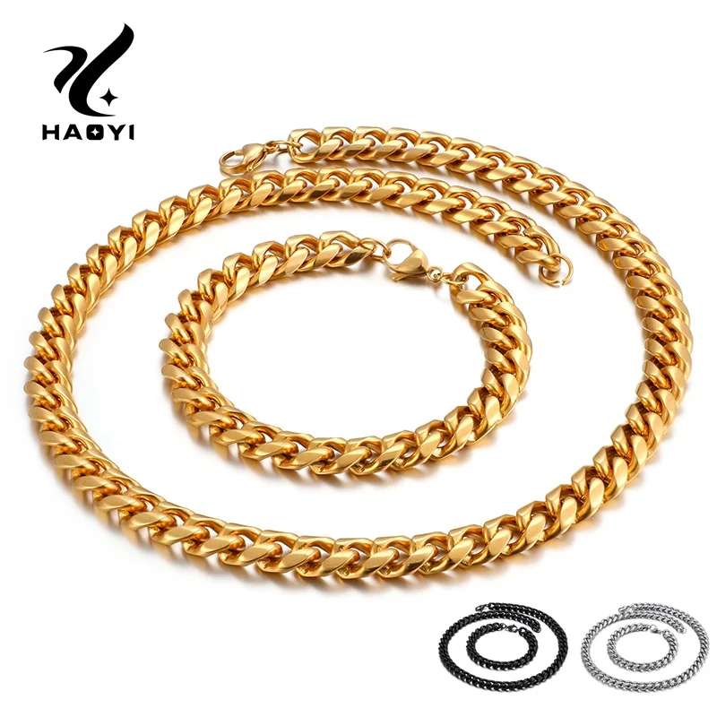 Gold/Sliver/Black Stainless Steel Necklace Bracelet Sets For Men Fashion Personalized Metal Sets For Male Jewelry Sets
Gold/Sliver/Black Stainless Steel Necklace Bracelet Sets For Men Fashion Personalized Metal Sets For Male Jewelry Sets