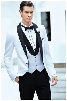 New Arrival One Button White Groom Tuxedos Groomsmen Men's Wedding Prom Suits Custom Made (Jacket+Pants+Vest+Tie) K:401
New Arrival One Button White Groom Tuxedos Groomsmen Men's Wedding Prom Suits Custom Made (Jacket+Pants+Vest+Tie) K:401