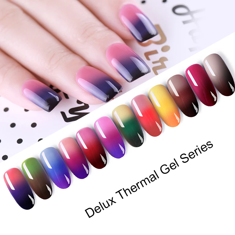 BORN PRETTY Thermal Gel Polish 3-layers Delux Temperature Color Changing Soak Off UV Gel Polish Nail Art Varnish 12 Colors
BORN PRETTY Thermal Gel Polish 3-layers Delux Temperature Color Changing Soak Off UV Gel Polish Nail Art Varnish 12 Colors