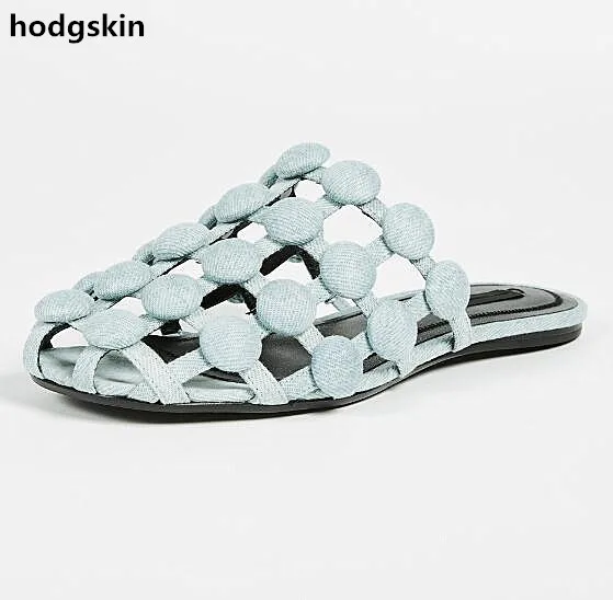 2019 Runway Checkered Women Slippers Blue Denim Covered Amelia Rivets Studded Caged Cut-outs Flats Pearl Slides Shoes Size 42 43
2019 Runway Checkered Women Slippers Blue Denim Covered Amelia Rivets Studded Caged Cut-outs Flats Pearl Slides Shoes Size 42 43