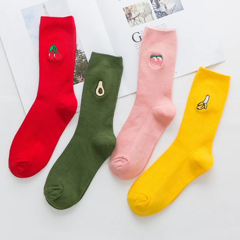 La MaxPa Cartoon Fruit Print Avocado Banana Cherry Peach Kawaii Socks meias Korean Harajuku Embroidery Pile Heap Socks k1309
La MaxPa Cartoon Fruit Print Avocado Banana Cherry Peach Kawaii Socks meias Korean Harajuku Embroidery Pile Heap Socks k1309