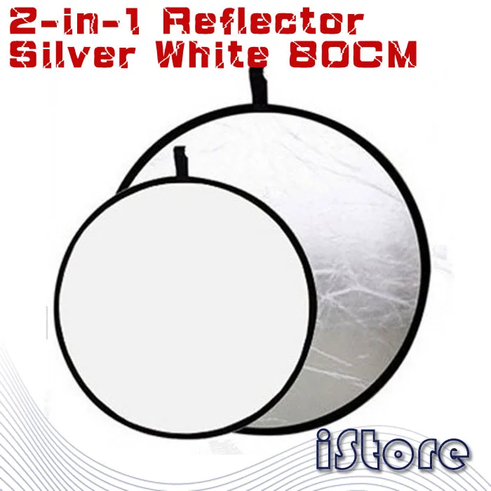 60CM diameter round reflector Silver and white front and back sides Distribution storage bag MCPET bounce card Reflecting
60CM diameter round reflector Silver and white front and back sides Distribution storage bag MCPET bounce card Reflecting