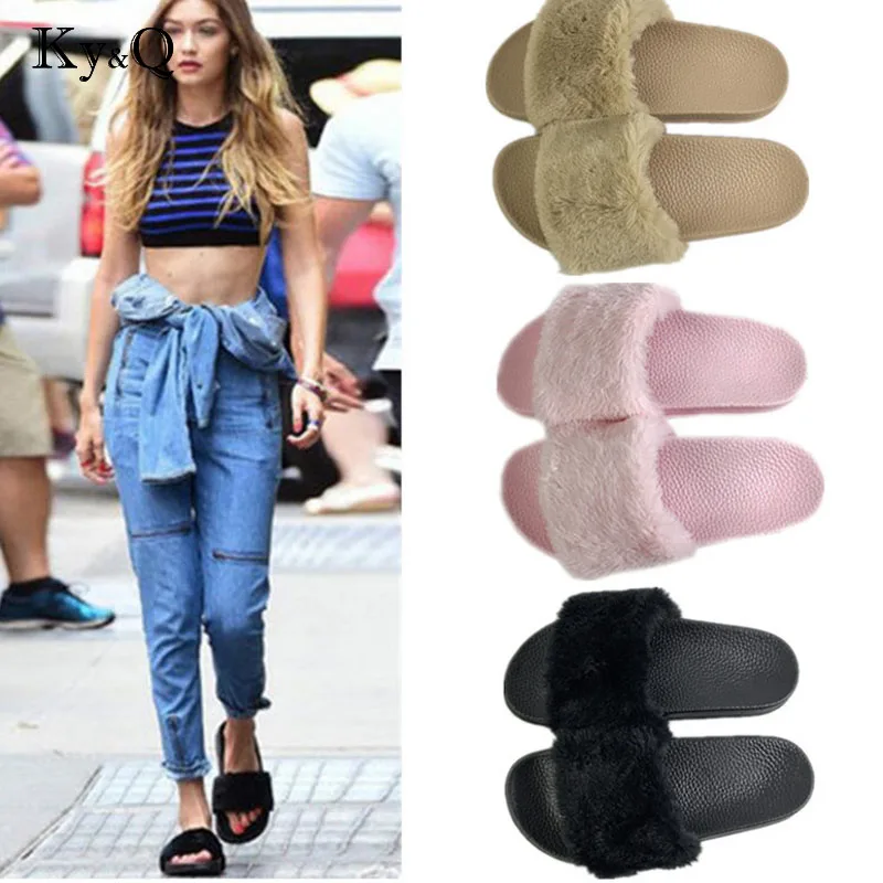 NEW Fur Furry Slide Sweet Feather Thick Bottom Beach Female Sandals Hair Flip Flops Women Home Slippers Indoor Soft 
NEW Fur Furry Slide Sweet Feather Thick Bottom Beach Female Sandals Hair Flip Flops Women Home Slippers Indoor Soft
