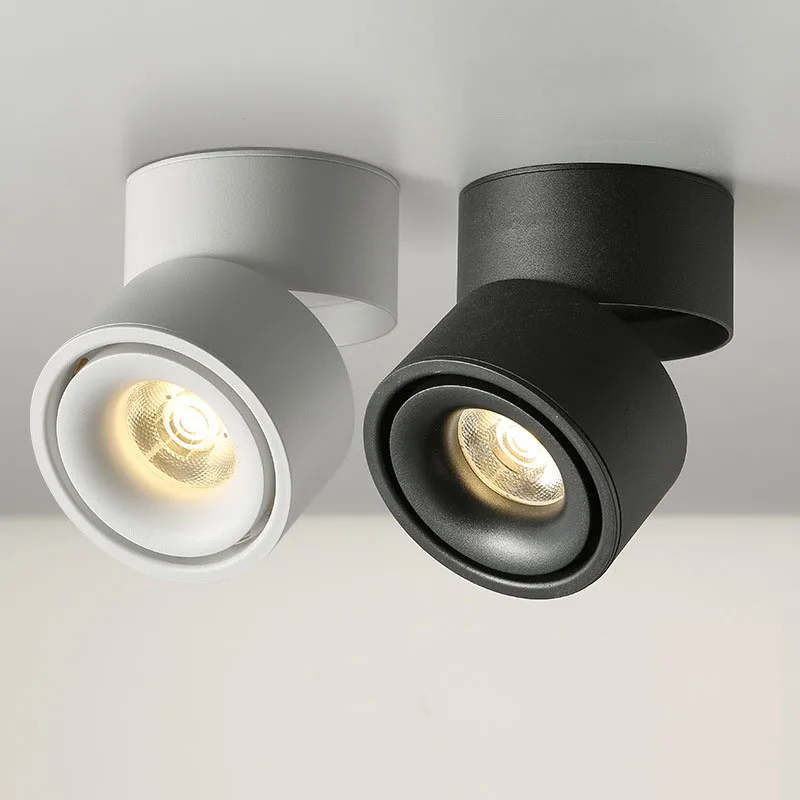Surface Mounted LED Ceiling Lights Kitchen Fixtures COB Background Spot Lamp Angle Adjustable Black White Lampshade AC85-265V
Surface Mounted LED Ceiling Lights Kitchen Fixtures COB Background Spot Lamp Angle Adjustable Black White Lampshade AC85-265V
