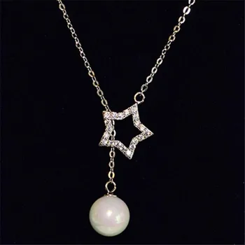 New Arrival Fashion Jewelry 925 Sterling Silver Sweet Female Star Crystal Pearl Clavicle Chain Pendant Necklaces N256
New Arrival Fashion Jewelry 925 Sterling Silver Sweet Female Star Crystal Pearl Clavicle Chain Pendant Necklaces N256