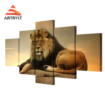 Modern home 5 panel modular canvas art lion king picture HD print on canvas for living room wall art decoration painting ZJ3615
Modern home 5 panel modular canvas art lion king picture HD print on canvas for living room wall art decoration painting ZJ3615
