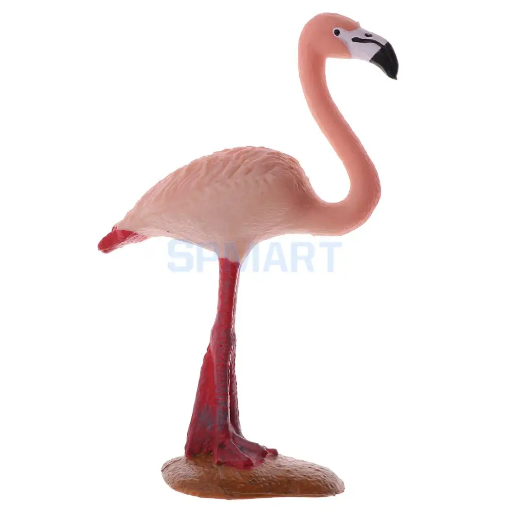2pcs Realistic Wildlife Animal Flamingo Model Figurine Nature Educational Toy Home Decoration Xmas Gifts