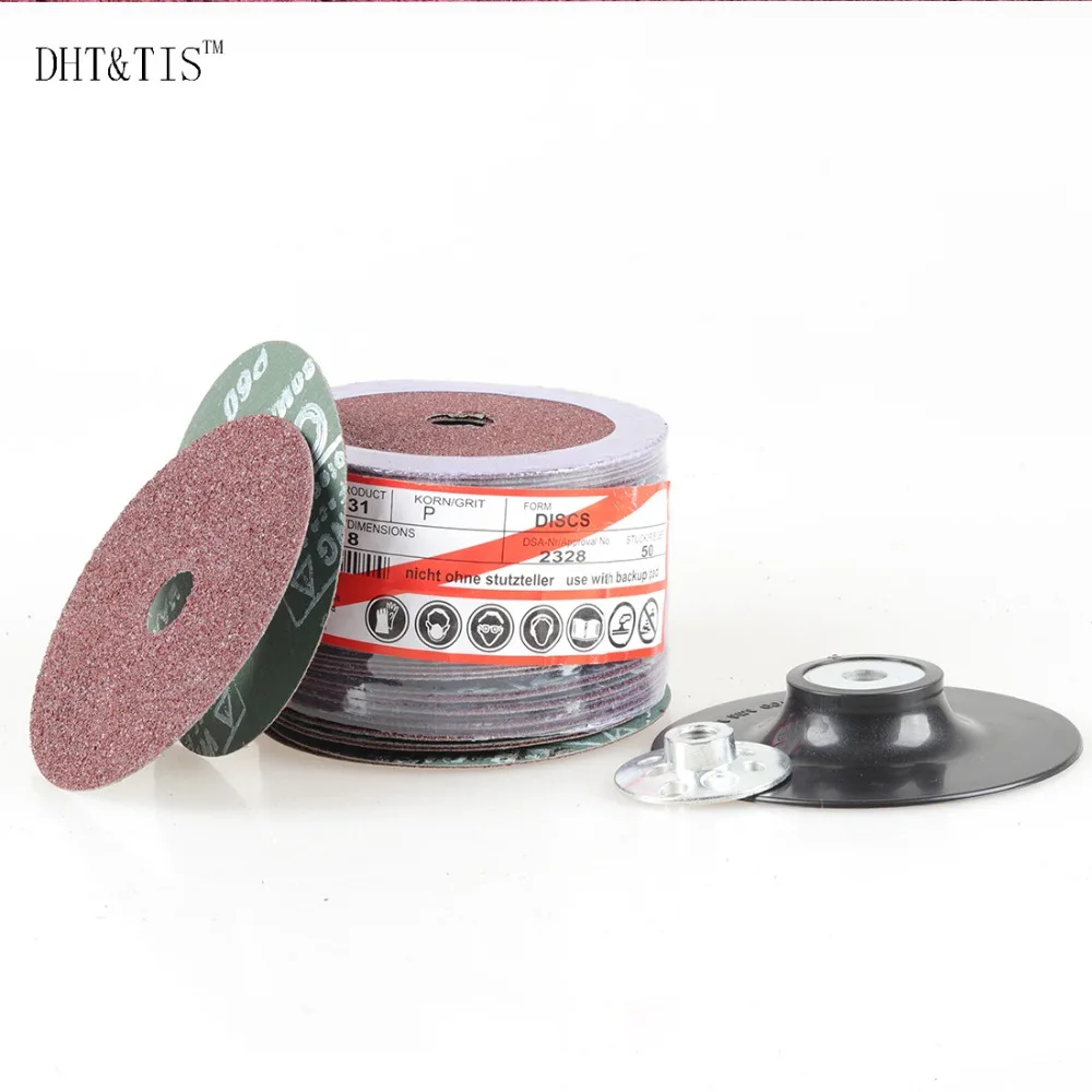 DHT&TIS 50pieces 4 inch Steel Grinding Disc Angle Grinder Sandpaper Root Hard fiber abrasive disc+1 Holder
DHT&TIS 50pieces 4 inch Steel Grinding Disc Angle Grinder Sandpaper Root Hard fiber abrasive disc+1 Holder