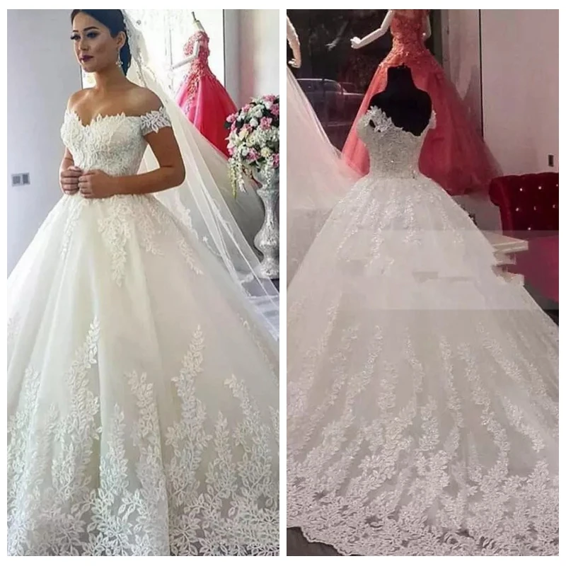 2019 Vintage Lace Appliques A-Line Wedding Dresses Dubai Arabic Off-shoulder Princess Modest Bridal Gowns Custom
2019 Vintage Lace Appliques A-Line Wedding Dresses Dubai Arabic Off-shoulder Princess Modest Bridal Gowns Custom