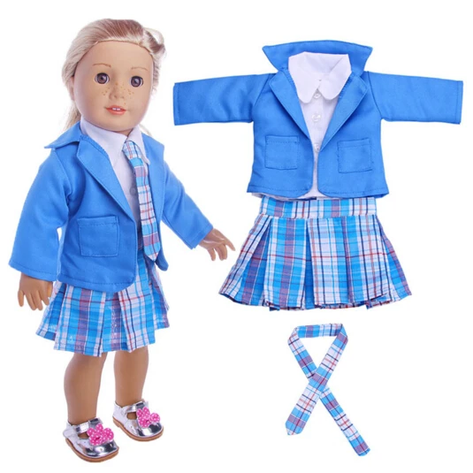 for 18 inch girl doll Student uniform clothes Dress Suit Set for 43cm Baby reBorn dolls accessory, children gifts
for 18 inch girl doll Student uniform clothes Dress Suit Set for 43cm Baby reBorn dolls accessory, children gifts