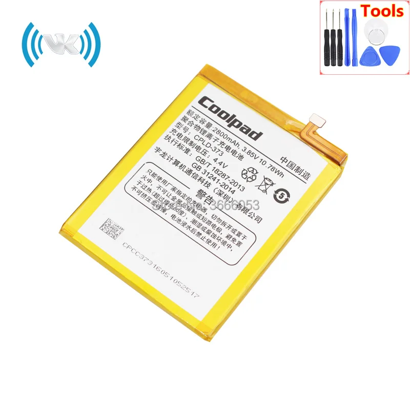 VK New 2800mAh/10.78Wh 3.8V CPLD-373 Replacement Battery for Coolpad max A8-930 A8-831 Rechargeable Li-polymer bateria Inbuilt
VK New 2800mAh/10.78Wh 3.8V CPLD-373 Replacement Battery for Coolpad max A8-930 A8-831 Rechargeable Li-polymer bateria Inbuilt