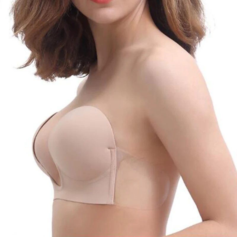 Invisible Push Up Bra Strapless Bras Formal Dress Wedding/Evening Sticky Self-Adhesive Silicone New Deep U Bra
Invisible Push Up Bra Strapless Bras Formal Dress Wedding/Evening Sticky Self-Adhesive Silicone New Deep U Bra