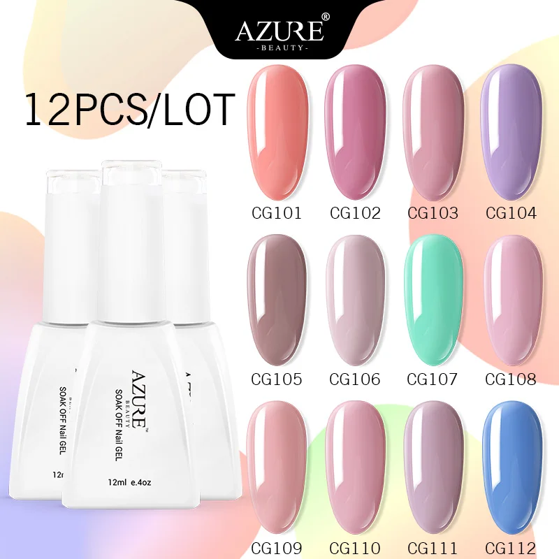Azure Beauty 12Pcs/Lot Glitter UV Nail Gel Varnish Soak off Led Gel Nail Enamel Hybrid Semi Permanent UV Gel Polish Set
Azure Beauty 12Pcs/Lot Glitter UV Nail Gel Varnish Soak off Led Gel Nail Enamel Hybrid Semi Permanent UV Gel Polish Set