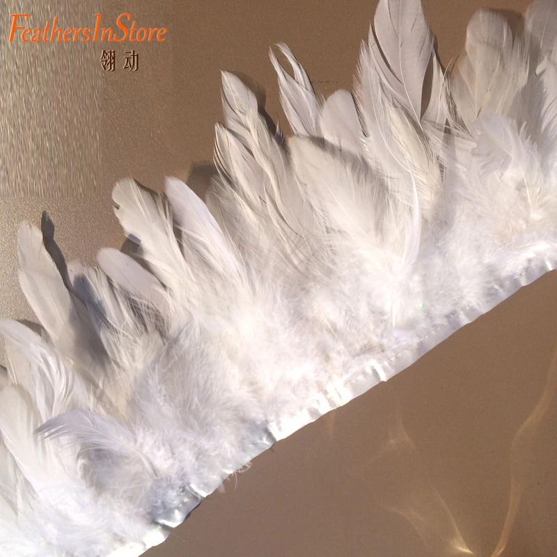 Wholesale 10meters high quality Bleached White Rooster Hackle feather trim ribbon feather trimming
Wholesale 10meters high quality Bleached White Rooster Hackle feather trim ribbon feather trimming