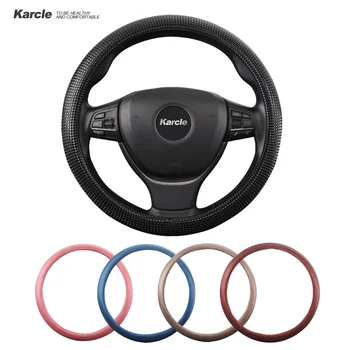 Karcle 38CM Heat-removing Leather Steering Wheel Cover Non-slip Spring Steering Wheel Covers Hubs Car Styling for BMW for Ford
Karcle 38CM Heat-removing Leather Steering Wheel Cover Non-slip Spring Steering Wheel Covers Hubs Car Styling for BMW for Ford