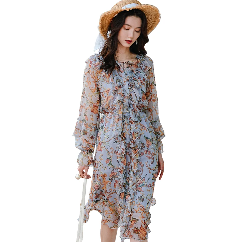 High Street Print Mesh Floral Dress 2 Piece Set Women Spring Long Sleeve Outfits 2019 New Fashion Ruffle Design Women Suits
High Street Print Mesh Floral Dress 2 Piece Set Women Spring Long Sleeve Outfits 2019 New Fashion Ruffle Design Women Suits