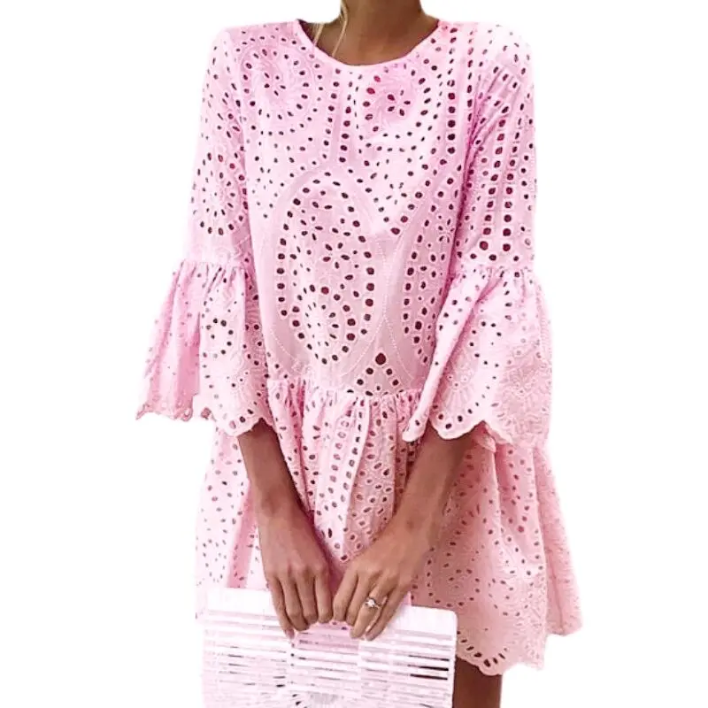 Ruffles Cut Out Lace Summer Dresses Kawaii Girls A-Line Mini Dresses Women Sundress Casual O-neck Flare Sleeve Party Dress GV200
Ruffles Cut Out Lace Summer Dresses Kawaii Girls A-Line Mini Dresses Women Sundress Casual O-neck Flare Sleeve Party Dress GV200