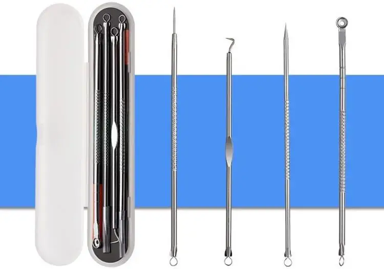 4Pcs/Set New Blackhead Pimple Comedone Acne Extractor Remover Tool+Ear Wax Stick Kit Set Wholesale
4Pcs/Set New Blackhead Pimple Comedone Acne Extractor Remover Tool+Ear Wax Stick Kit Set Wholesale