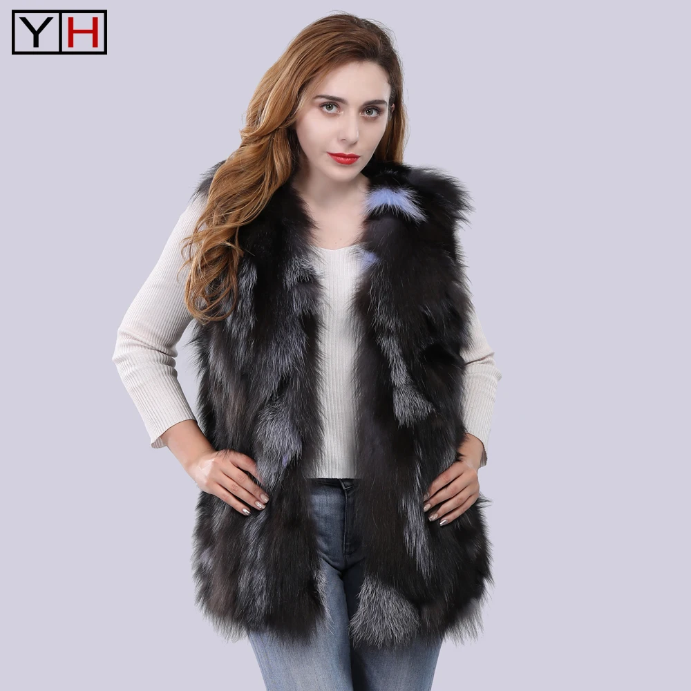 Hot Sale Real Sliver Fox Fur Vest Long Style Lady Warm Soft100% Natural Real Fox Fur Gilet Women Real Sliver Fox Fur Waistcoat
Hot Sale Real Sliver Fox Fur Vest Long Style Lady Warm Soft100% Natural Real Fox Fur Gilet Women Real Sliver Fox Fur Waistcoat