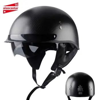 New Retro Motorcycle Helmet Carbon Fiber 1/2 Open Face Half Helmet Cruiser Touring Chopper Casque Capacete Casco Moto Helmet DOT
New Retro Motorcycle Helmet Carbon Fiber 1/2 Open Face Half Helmet Cruiser Touring Chopper Casque Capacete Casco Moto Helmet DOT
