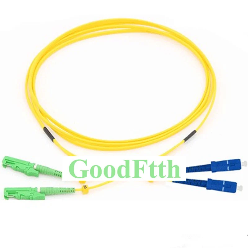 Fiber Patch Cord Jumper E2000/APC-SC/UPC SM Duplex GoodFtth 1-15m