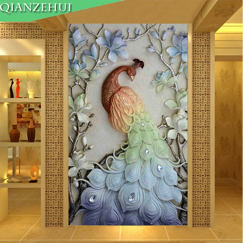 QIANZEHUI,DIY Diamond Embroidery,Round Diamond Peacock magnolia Full rhinestone Diamond painting cross stitch,needlework
QIANZEHUI,DIY Diamond Embroidery,Round Diamond Peacock magnolia Full rhinestone Diamond painting cross stitch,needlework