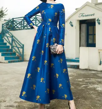 European style 2018 New arrivals autumn winter fashion women clothes temperament Jacquard patchwork vintage dress T3000
European style 2018 New arrivals autumn winter fashion women clothes temperament Jacquard patchwork vintage dress T3000