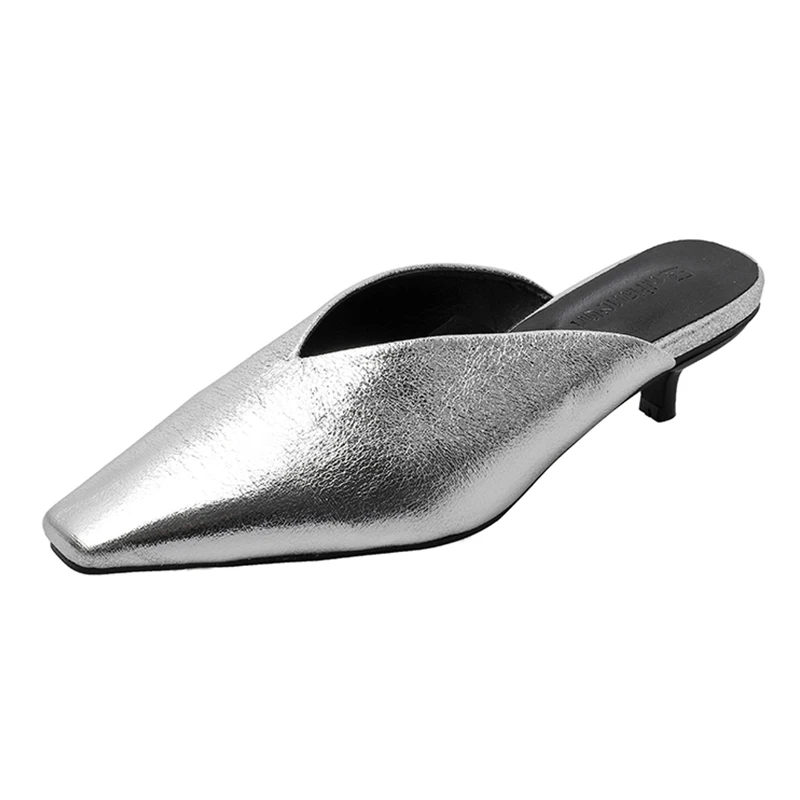 Moxxy Spring Silver Glitter Leather Mules Slippers Women Outdoor Heel Black Pumps Pointed Toe Casual Shoes Woman Summer Sandals
Moxxy Spring Silver Glitter Leather Mules Slippers Women Outdoor Heel Black Pumps Pointed Toe Casual Shoes Woman Summer Sandals