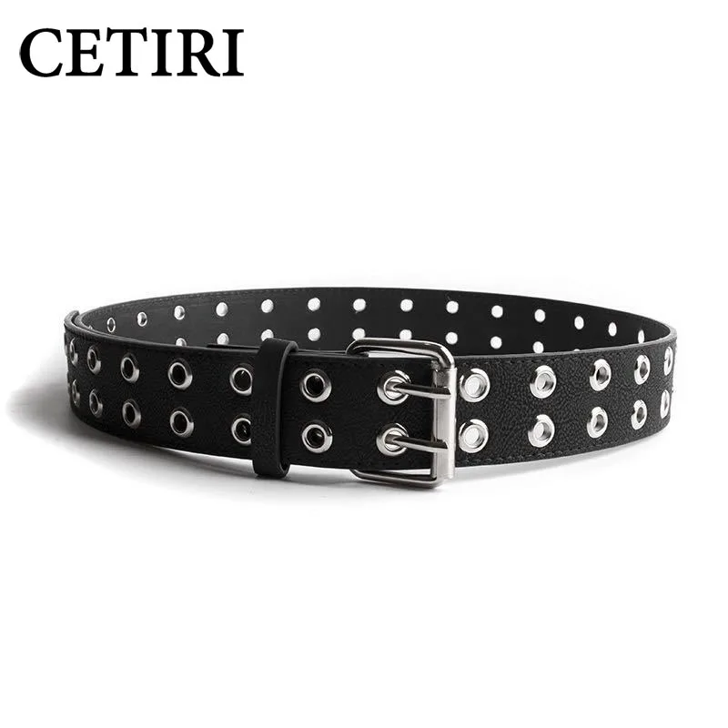 CETIRI 3.8 Cm Wide 2 Row Groment Belt Women Double Pin Buckle Corset Belt For Autumn Coat Pu Leather Waistband Black White
CETIRI 3.8 Cm Wide 2 Row Groment Belt Women Double Pin Buckle Corset Belt For Autumn Coat Pu Leather Waistband Black White