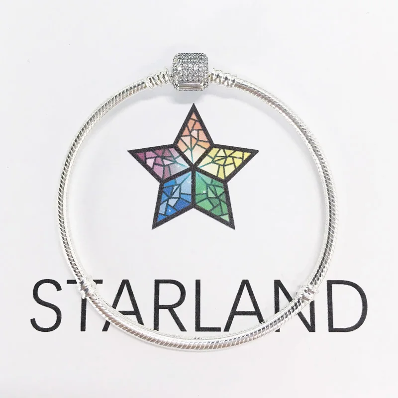Starland Fine 925 Sterling Silver Snake Chain Paved CZ Charm Bracelet & Bangle Fit Original brand Women Jewelry Gifts 16cm-21cm
Starland Fine 925 Sterling Silver Snake Chain Paved CZ Charm Bracelet & Bangle Fit Original brand Women Jewelry Gifts 16cm-21cm