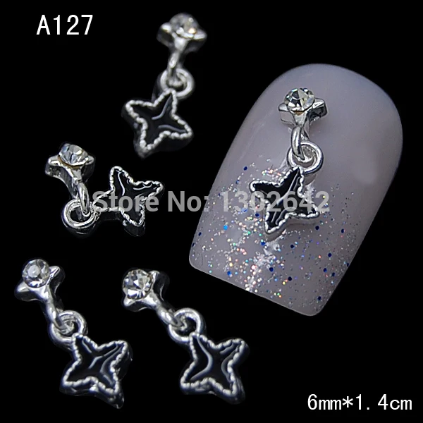 10pcs/pack Black Star Pendant Glitters Rhinestone Polaris Nails Salon Jewelry decoration Fingernail articles
10pcs/pack Black Star Pendant Glitters Rhinestone Polaris Nails Salon Jewelry decoration Fingernail articles