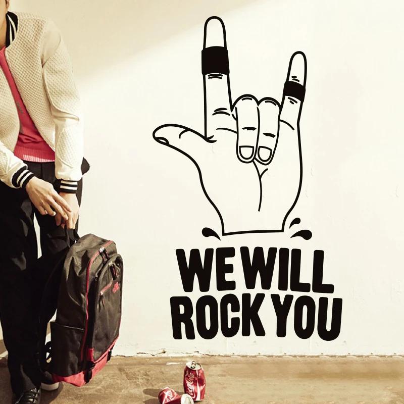 Art design home decoration cheap vinyl we will rock you wall sticker removable house decor famous English song decal in bedroom
Art design home decoration cheap vinyl we will rock you wall sticker removable house decor famous English song decal in bedroom