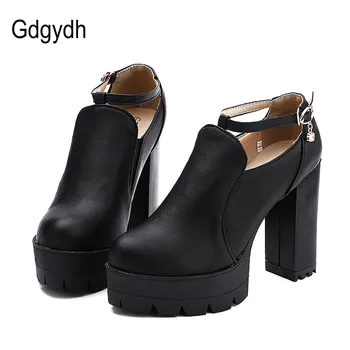 Gdgydh Black Autumn Women Shoes High Heels Big Sizes Platform Thick Heels Pumps Rhinestone T-Strap Buckle Female Shoes Drop Ship
Gdgydh Black Autumn Women Shoes High Heels Big Sizes Platform Thick Heels Pumps Rhinestone T-Strap Buckle Female Shoes Drop Ship