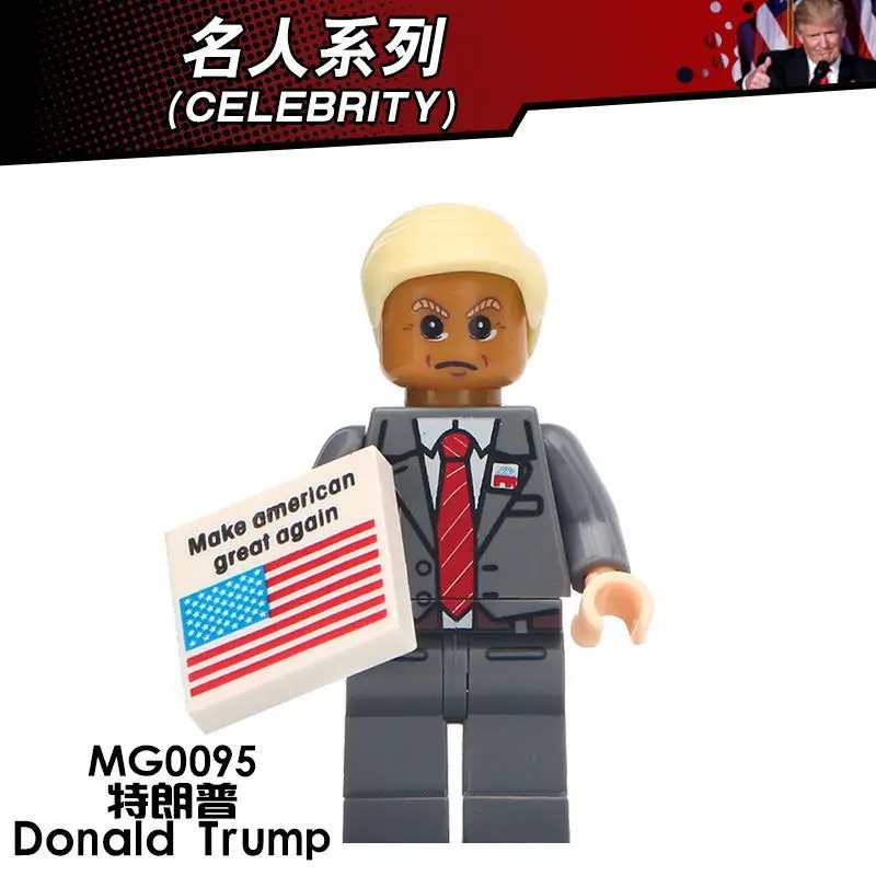 Legoing Custom Celebrity Action Figures Donald John Trump American President Building Blocks Bricks Toys for Kid Legoings MG0095
Legoing Custom Celebrity Action Figures Donald John Trump American President Building Blocks Bricks Toys for Kid Legoings MG0095