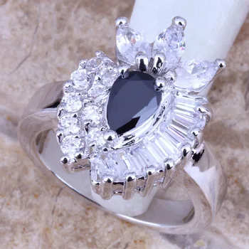 Romantic Black Cubic Zirconia White CZ Silver Stamped 925 Women's Jewelry Ring Size 6 / 7 / 8 / 9 R0550
Romantic Black Cubic Zirconia White CZ Silver Stamped 925 Women's Jewelry Ring Size 6 / 7 / 8 / 9 R0550