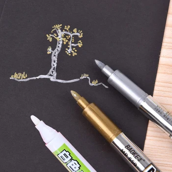 DIY Metal Waterproof Permanent Marker Pen White Gold Silver Paint Marker Pen Craftwork Oily Pen School Stationery Supplies
DIY Metal Waterproof Permanent Marker Pen White Gold Silver Paint Marker Pen Craftwork Oily Pen School Stationery Supplies