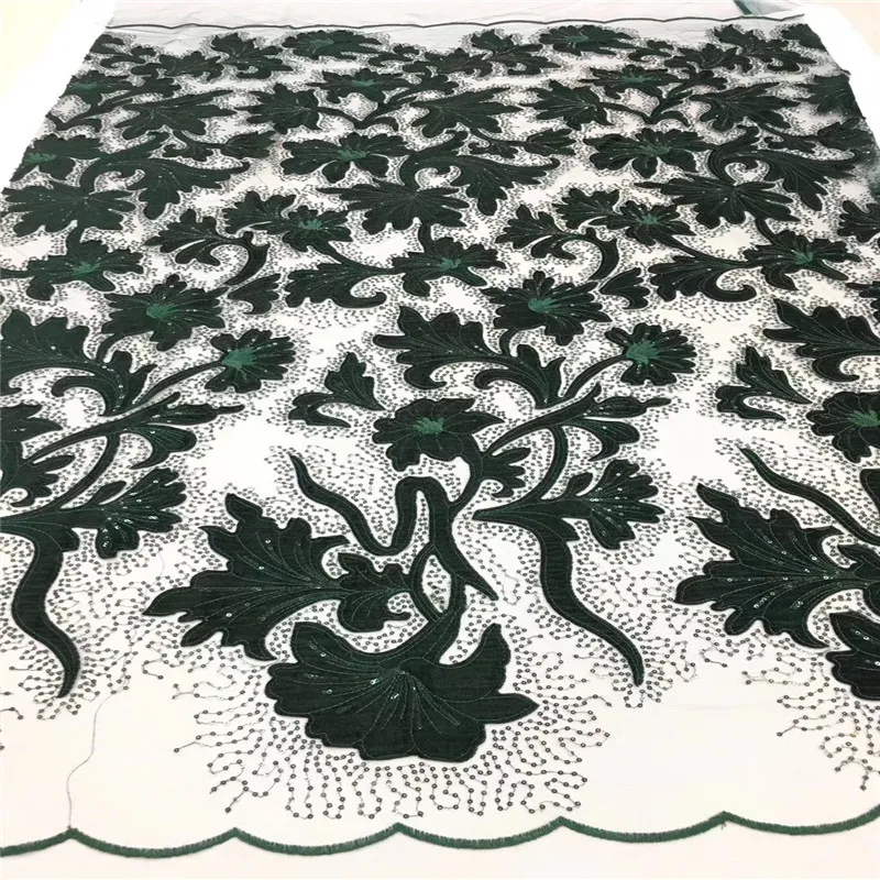 HFX Green Velvet African Lace Fabric Sequins High Quality Nigerian Fabric Lace 2018 Embroidery French Tulle Lace Fabric X1347-1
HFX Green Velvet African Lace Fabric Sequins High Quality Nigerian Fabric Lace 2018 Embroidery French Tulle Lace Fabric X1347-1
