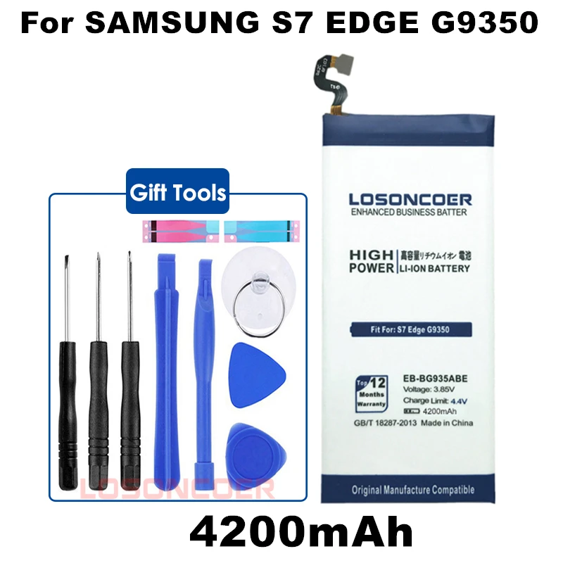 LOSONCOER 4200mAh EB-BG935ABE For Samsung Galaxy S7 Edge Battery G9350 G935 G935F G935A G935FD G935P G935W8 G935V G935T G935R4
LOSONCOER 4200mAh EB-BG935ABE For Samsung Galaxy S7 Edge Battery G9350 G935 G935F G935A G935FD G935P G935W8 G935V G935T G935R4