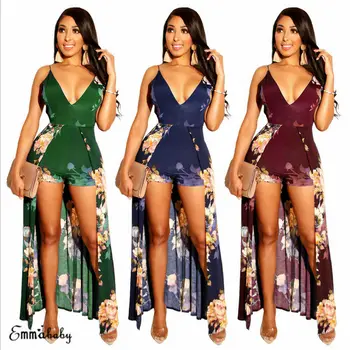 2019 Women Summer Sexy Playsuits Sleeveless V-Neck Floral Printed Ladies Evening Party Formal Elegant Bodysuits
2019 Women Summer Sexy Playsuits Sleeveless V-Neck Floral Printed Ladies Evening Party Formal Elegant Bodysuits