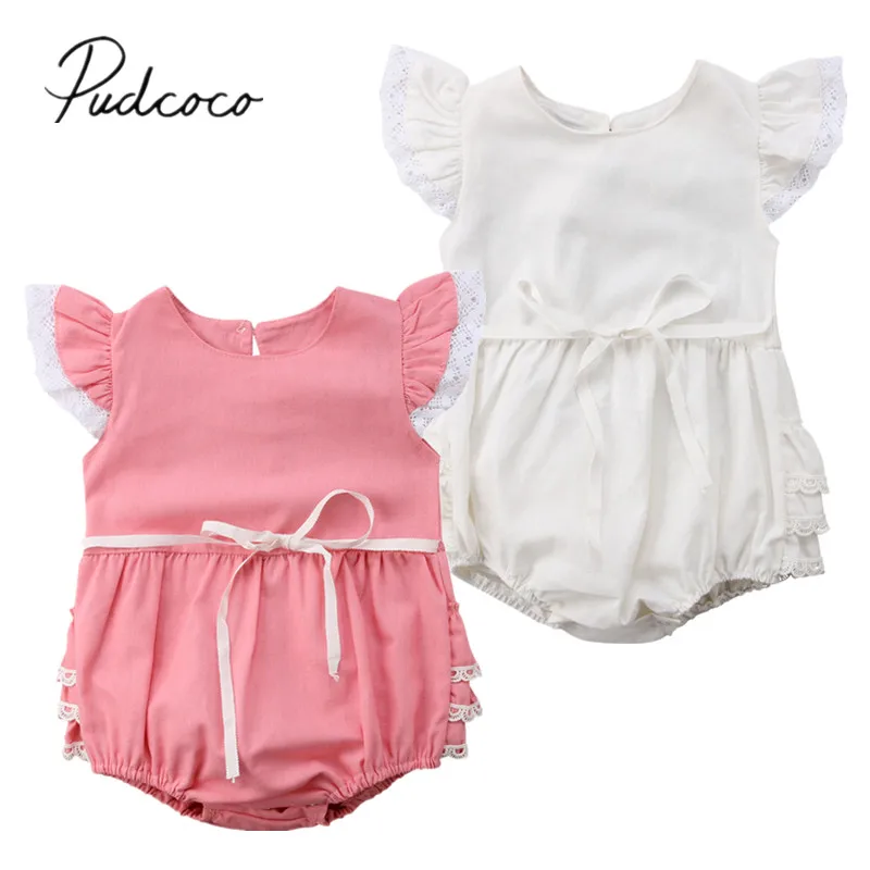 2018 Brand New Newborn Toddler Infant Baby Girl Lace Bodysuit Sleeveless Sunsuit Jumpsuit Clothes Solid Ruffled Outfits Sunsuit
2018 Brand New Newborn Toddler Infant Baby Girl Lace Bodysuit Sleeveless Sunsuit Jumpsuit Clothes Solid Ruffled Outfits Sunsuit