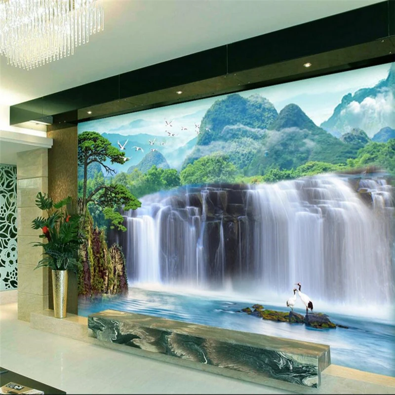 beibehang Large-scale beautiful waterfall TV sofa background wall custom large mural green wallpaper papel de parede para quarto
beibehang Large-scale beautiful waterfall TV sofa background wall custom large mural green wallpaper papel de parede para quarto