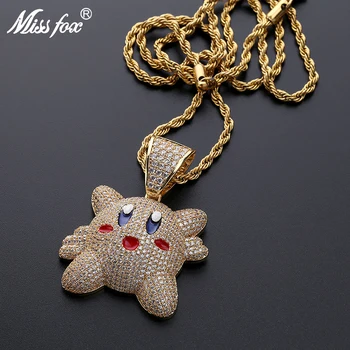 Missfox The Same Style Kirby Pendant Necklace Fashion Full Lab Diamond Necklace Copper Metal Golden Classic Necklace Man Jewelry
Missfox The Same Style Kirby Pendant Necklace Fashion Full Lab Diamond Necklace Copper Metal Golden Classic Necklace Man Jewelry