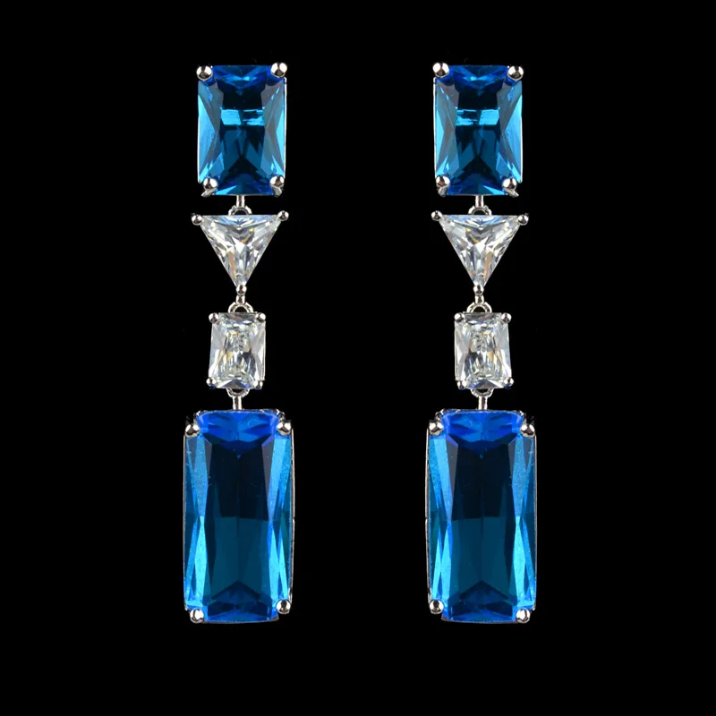 New design sparkling white/light blue zircon drop earrings for women,high quality fashion jewelry for wedding/party
New design sparkling white/light blue zircon drop earrings for women,high quality fashion jewelry for wedding/party