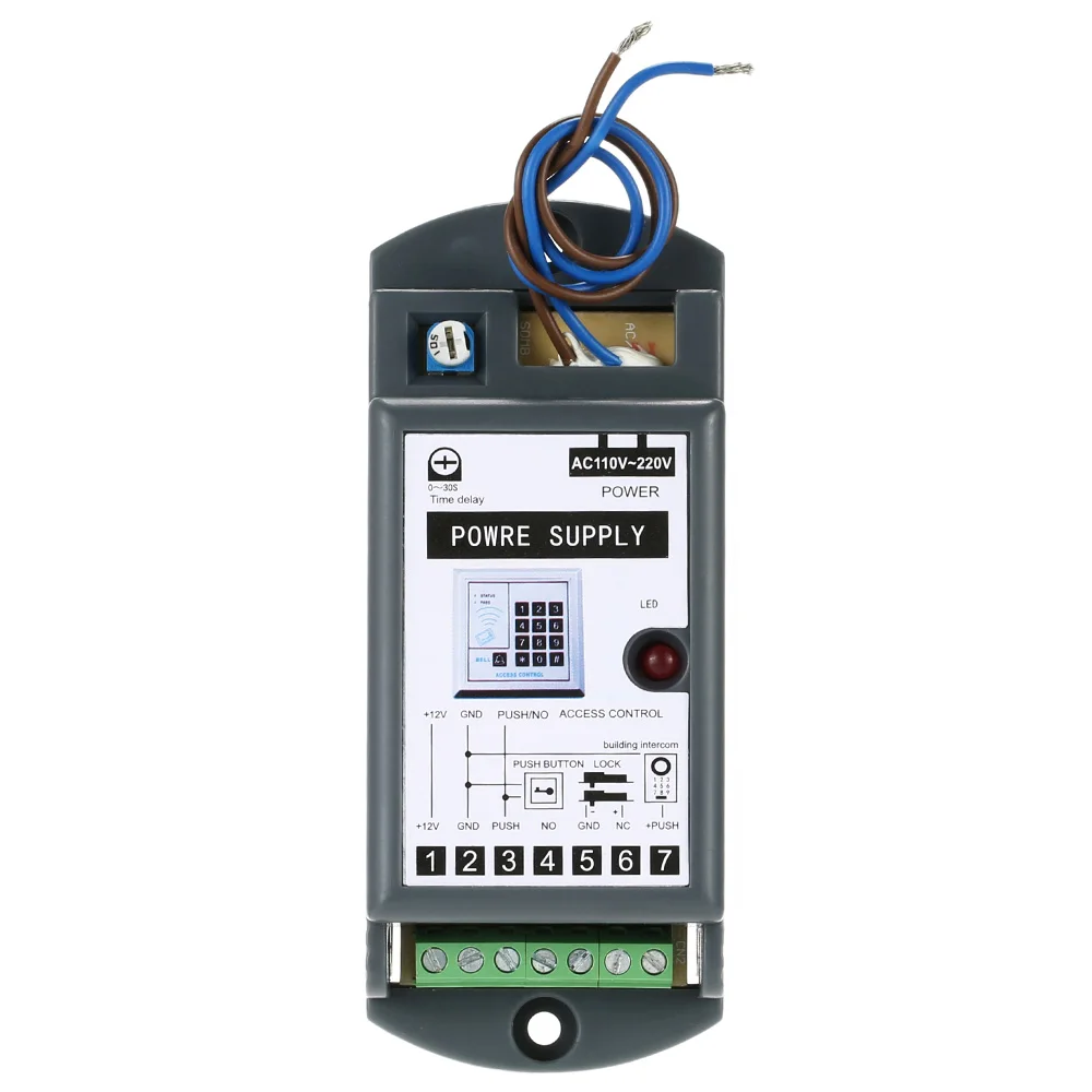 Access Control Power Supply AC 110-220V Input DC 12V/3A Output Power Supply for Door Access Control System
Access Control Power Supply AC 110-220V Input DC 12V/3A Output Power Supply for Door Access Control System