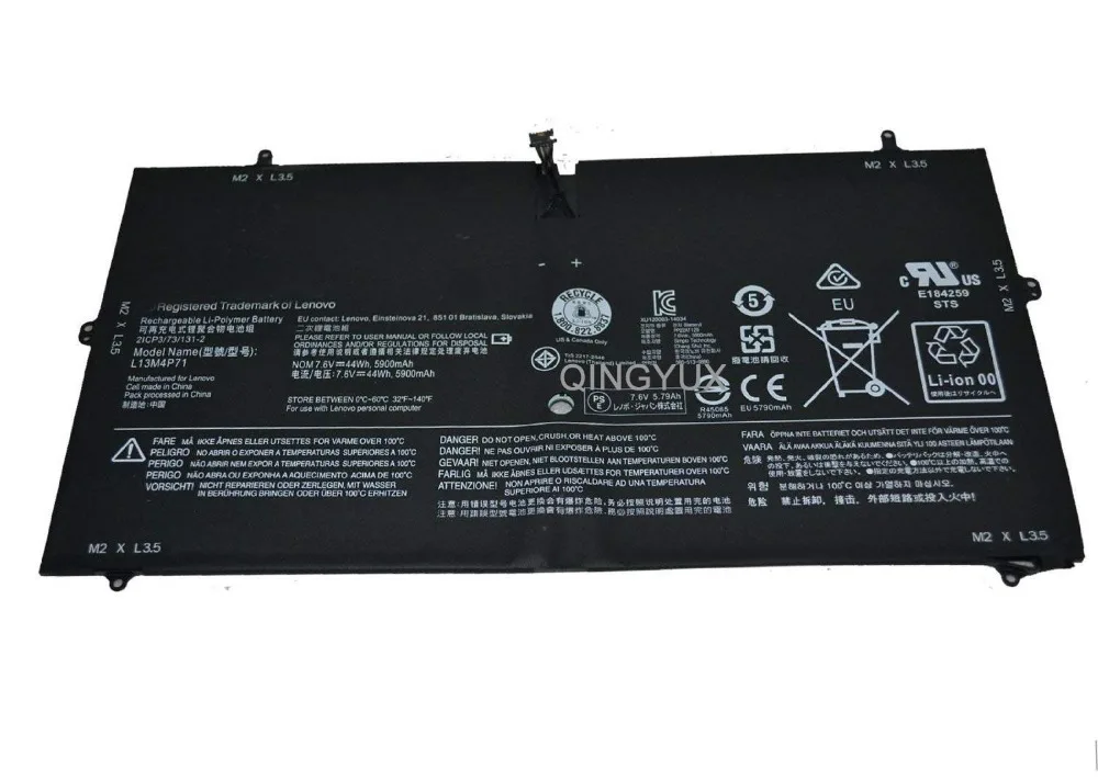 QINGYUX 7.6V 44Wh 5900mAh L13M4P71 Laptop Battery Compatible with Yoga 3 Pro 1370
QINGYUX 7.6V 44Wh 5900mAh L13M4P71 Laptop Battery Compatible with Yoga 3 Pro 1370