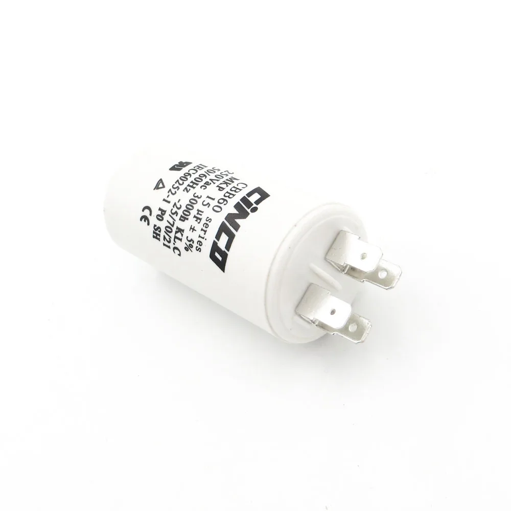 Ac 250V 220V Water Pump electrical Capasitor 15MFD 250VAC CBB60 Motor Running Capacitors Double Faston engine 15uf 15mf
Ac 250V 220V Water Pump electrical Capasitor 15MFD 250VAC CBB60 Motor Running Capacitors Double Faston engine 15uf 15mf