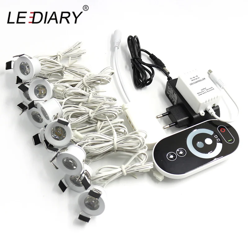 LEDIARY Spot LED Remote Control Dimmable Lights 12V Mini Ceiling Downlights Set Recessed 1.5W 27mm Cut Hole White Cabinet Lamp
LEDIARY Spot LED Remote Control Dimmable Lights 12V Mini Ceiling Downlights Set Recessed 1.5W 27mm Cut Hole White Cabinet Lamp