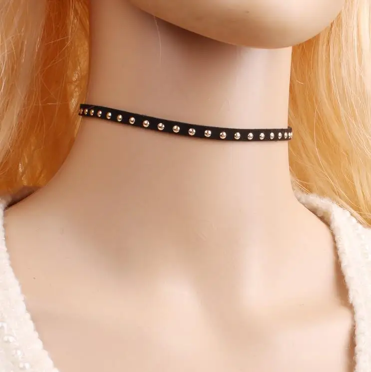 Free Shipping. Bohemian Necklace Gold/silver Cute Personality Studded Suede Neck Band Women's Collar Necklace Wholesale
Free Shipping. Bohemian Necklace Gold/silver Cute Personality Studded Suede Neck Band Women's Collar Necklace Wholesale