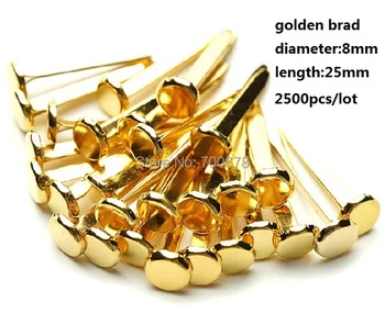 Free shipping 2500pcs/lot Round metal Brads Scrapbooking Embellishment students DIY binding tack diameter 8mm length 25mm
Free shipping 2500pcs/lot Round metal Brads Scrapbooking Embellishment students DIY binding tack diameter 8mm length 25mm
